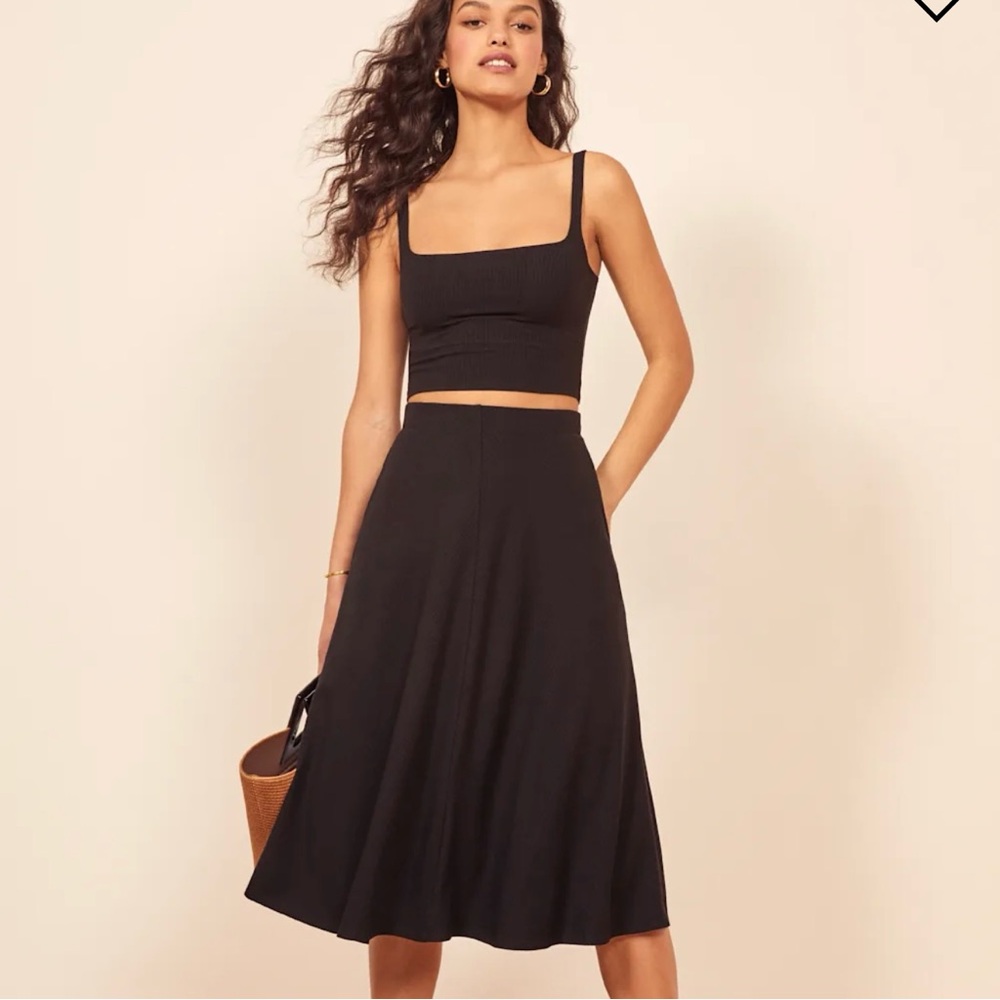 Reformation Black Two Piece Set